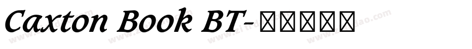 Caxton Book BT字体转换